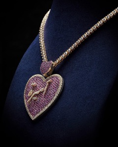 Collar de Boda de Plata de Ley 925 con Colgante de Rosa Iced Out de Calidad Premium, Estilo Hip Hop, con Diamantes de Moissanita, de Proveedor Indio - Product Image 4