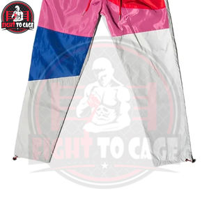 Veste zippée intégrale et pantalon de survêtement assorti, légers, qualité supérieure, confortables, multicolores, avec empiècements rouge, rose et bleu, en tissu Memory Suits - Product Image 6