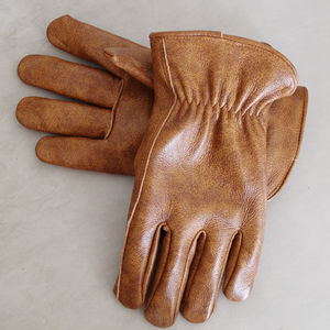 Guantes de Motocicleta para Hombre, Cuero Vacuno de Grado AB, Guantes de Seguridad para Trabajo, Camping, Conducción, Jardinería, Bushcraft y Construcción - Product Image 4