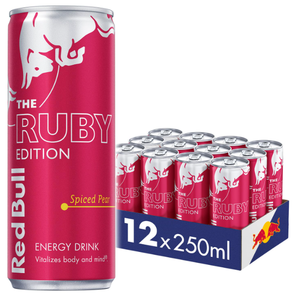 Red Bull Ruby Edición Pera Especiada, Paquete de 12 Latas de 250 ml, Directo de Fábrica, Fabricante Red Bull GmbH Austria, con 24 Meses de Duración - Product Image 4
