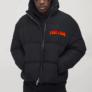 Doudoune Homme OEM Personnalisée Noire Unie, Chaude, Respirante, Imperméable et Coupe-Vent pour Sports d'Hiver en Extérieur – Vente en Gros - Product Image 1