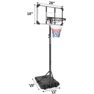 Canestro da Basket Portatile 28 Pollici, Altezza Regolabile 5.6-7 Piedi, Base Stabile con Ruote, per Interni/Esterni, Cerchio Personalizzabile con Logo - Product Image 2