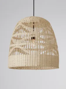 Best Supplier Bamboo Rattan Pendant Lamp Handwoven <b>Light</b> <b>Fixture</b> for Hospitality Design - Product Image 2