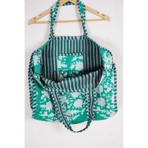 Bolsa de Mano Reversible con Estampado de Algodón, Bolsa Grande Hecha a Mano para Compras, Vino, Bodas, Gimnasio y Mercado - Product Image 5