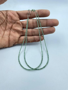 Natural Green Diamond Faceted Rondelle Beads 2-2.5 mm 16 Inches Conflict-Free <b>Stone</b> for Jewelry Making - Product Image 6