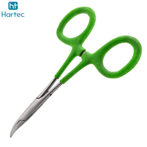 Pince de pêche à poignée en caoutchouc vert vif, en acier inoxydable, à mâchoires droites, avec système de verrouillage, pour dégorger les hameçons, équipement de pêche - Product Image 4