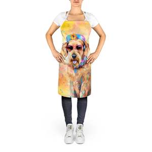 Airedale Terrier Hippie Dawg Unisex Adult <b>Apron</b> Multicolor Large Kitchen Server for <b>Cooking</b> Baking Crafts for <b>Men</b> Women - Product Image 2