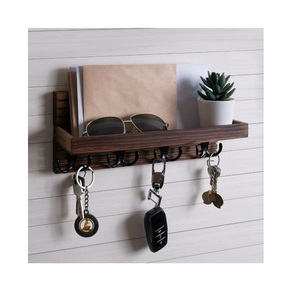 Porte-clés en bois décoratif pour l'entrée, conçu pour organiser les essentiels quotidiens avec un style résidentiel raffiné et un attrait durable - Product Image 5