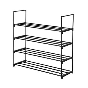 Scarpiera Moderna a 4 Ripiani per Camera da Letto, Ingresso, Corridoio, Armadio - Colore Nero - Product Image 4