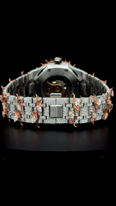 Reloj de Hombre Grande, Estilo Hip-Hop, con Movimiento de Cuarzo Personalizado, Esfera con Diseño de Espinas, Incrustaciones de Moissanita y Diamantes - Product Image 4