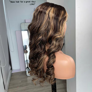 Precio al por mayor 100% Raw Virgin Vietnamese Human Lace Weft Bouncy Curl Balayage Piano Color Super Double Drawn Extensiones de cabello - Product Image 4
