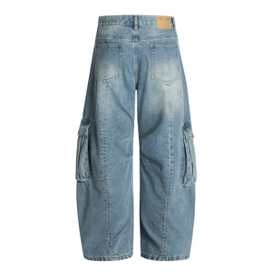 Jean en denim OEM 2026 pour homme – Coupe droite classique, style décontracté, coupe ample, haute qualité, extensible et ajusté - Product Image 3