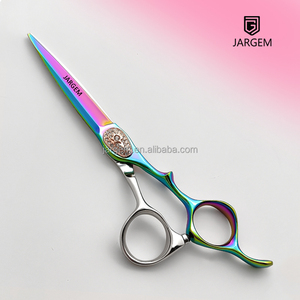 Tijeras de pelo de diseño colorido Tijeras de corte de peluquero de grado premium de 6,0 pulgadas Japón VG10 Herramientas de peluquería - Product Image 1