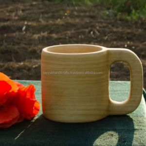 Tazas de Cerámica de Nueva Llegada, Tazas de Madera Sostenibles para Disfrutar de tu Bebida Favorita de la India - Product Image 1