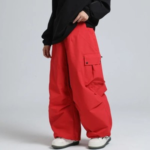 Pantalones Cargo Impermeables Color Rosa para Mujer, Cintura con Cordón, Ropa para Esquí en la Nieve - Product Image 5