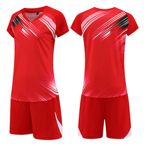 Uniforme de Voleibol de Manga Corta Transpirable de Alta Calidad con Nuevo Diseño, Unisex, 100% Poliéster, Conjuntos de Uniformes de Voleibol Hechos a Medida - Product Image 3