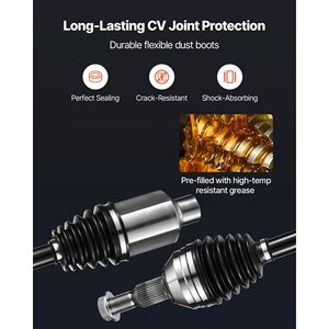 Coppia di Semiasse Anteriore Sinistro e Destro per Camion, Ricambio per Trasmissione Lato Guida e Passeggero - Product Image 4