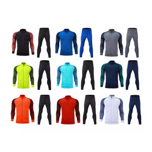 Survêtements de football unisexes haut de gamme personnalisés avec logo, imperméables, séchage rapide, épais, respirants, doux et confortables, doublés polaire, 2-en-1 à capuche - Product Image 4