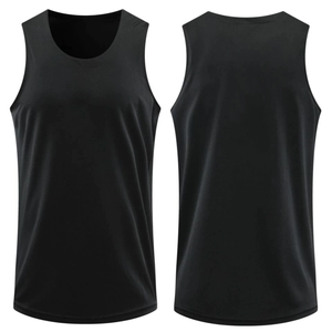 Camiseta sin Mangas Rosa para Mujer, Cuello Redondo, Tejida, 100% Poliéster, Transpirable, Informal, de Color Sólido, Ropa Deportiva - Product Image 2