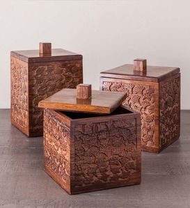 Boîte de rangement pour épices en bambou éco-responsable – Taille et logo personnalisés – Organisateur de cuisine grande capacité – Fabricant - Product Image 5