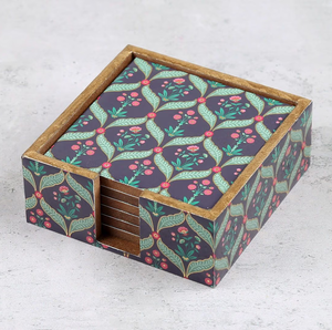 Eco-Friendly MDF Modern <b>Coasters</b> Holder Set Square Shape table Management <b>Drinks</b> <b>Coaster</b> At Affordable Budget - Product Image 6