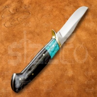 Couteau de chasse utilitaire OEM EDC en acier D2, lame drop point, manche en pierres précieuses fait main sur mesure de 11 pouces, avec étui en cuir. Le meilleur cadeau pour lui.