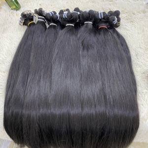 100% naturel droit brut vierge chinois Extensions de cheveux haute qualité Machine Double trame Remy toutes les couleurs approprié colorant en gros - Product Image 1