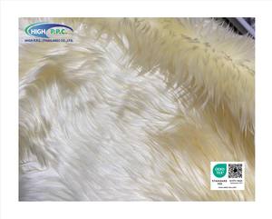 Fausse fourrure en polyester tricotée à poils longs, couleur jaune laiteux, haute qualité, pour tapis, jouets, vêtements, tissus et textiles de maison - Product Image 6