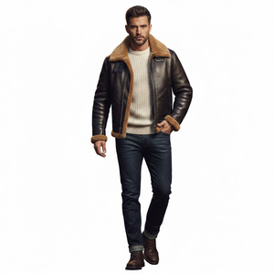 Veste en cuir véritable personnalisée marron pour homme, design classique et moderne, élégante, légère et de qualité supérieure, veste en cuir tendance pour homme - Product Image 1