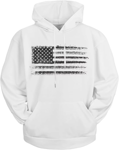 <b>Men's</b> Brown Hooded Sweatshirt With Print Regular Fit Casual Long Sleeve Cotton <b>Pullover</b> Front Pocket Design - Product Image 5