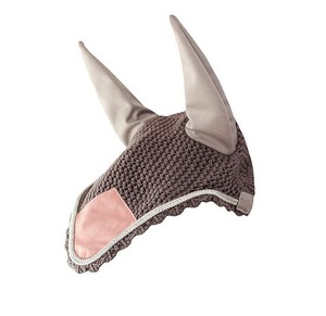 Couvre-oreilles équestres personnalisables pour chevaux, voiles anti-mouches avec bordure et cordon et garniture scintillante, bonnets pour chevaux - Product Image 5