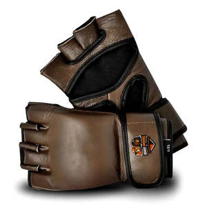Guantes de MMA de Cuero para Entrenamiento Avanzado con Espuma Absorbente de Impactos, Diseño Ligero y Flexible con Palma Abierta - Product Image 3