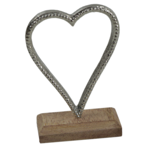 Triple Heart With Wooden Base Best Christmas Supplies Creative Ornaments for Home Table Desk Indoor <b>Decor</b> Trendy Sculptures - Product Image 4