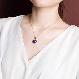 S925 เงินสเตอร์ลิงชุบทองรูปหัวใจแบบฝังขอบประดับโซ่ชุดสร้อยคอเรียบง่ายสง่างามแฟชั่นสไตล์เรโทร - Product Image 3