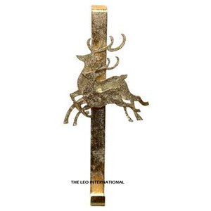 Décorations de Noël classiques en acier inoxydable, couronne d'étoiles en métal, légères, faites à la main, pour accrocher à la porte - Product Image 6