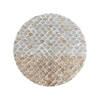 Assiette de présentation ronde en nacre naturelle de luxe, motif écaille de poisson, pour événements et fêtes, vente en gros