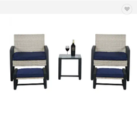 Meubles en rotin PE de haute qualité BeNK, ensemble moderne de 4 pièces avec repose-pieds, pour extérieur, villa, parc, terrasse, balcon, hôtel, appartement, salon