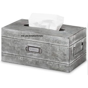 Boîte de rangement pour mouchoirs en tissu métallique doré, forme carrée, pour salle de bain et chambre, aspect brillant, durable, portable - Product Image 6