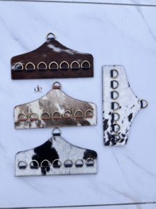 New Arrival Handcrafted Brass Genuine Cowhide Leather Luxury Wild Scarf Rag Holder Wall Hook Kitchen Towel Organizer Hanging - Product Image 6