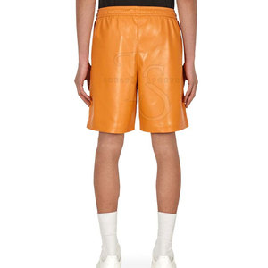 Latest Design Premium Quality Custom Size Wholesale <b>Leather</b> Canvas Eco-Friendly Breathable Solid <b>Men's</b> <b>Shorts</b> Low MOQ Casual Mid - Product Image 6