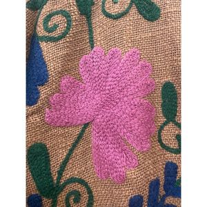 Chaqueta de algodón con bordado floral para mujer, cuello mandarín, manga larga, estilo bohemio de primavera, cierre abierto, chaqueta tnt. - Product Image 4