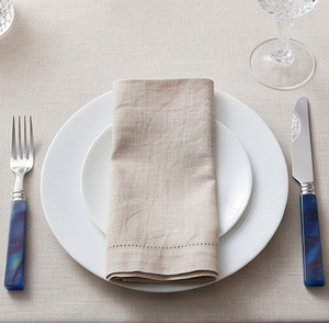 Ensemble de couverts finis argentés avec manche en résine bleu marine pour la restauration, les mariages, les fêtes, la maison, la cuisine et les restaurants - Product Image 3