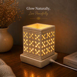 Handcrafted <b>Ceramic</b> Electric Aroma Oil <b>Diffuser</b> | Essential Oil Burner Table <b>Diffuser</b> for Home Fragrance Spa Decor Gift Premium - Product Image 4