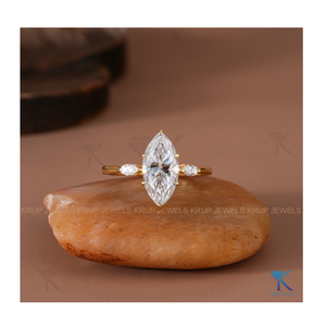 Marquise-Cut Three-Stone Engagement <b>Ring</b> for Women <b>Adjustable</b> Sparkling Diamond 925 Sterling <b>Silver</b> Elegant Band Jewelry Gift - Product Image 1