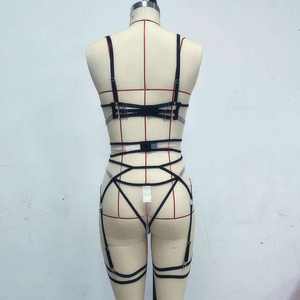 OEM 2026 Lingerie Érotique Intime en Coton Côtelé 100% avec Nœud, Soutien-Gorge en Dentelle, Porte-Jarretelles Fantaisie, String, Sous-vêtements Sexy pour Femme, Ensemble Exotique - Product Image 3