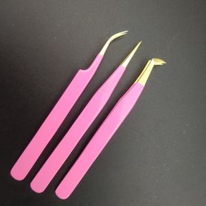 Juego de Pinzas para Pestañas, 5 Piezas, Acero Inoxidable Japonés, Punta Curva y Lisa, Antiestáticas, Duraderas, OEM 45 90, con Logotipo Personalizado - Product Image 6