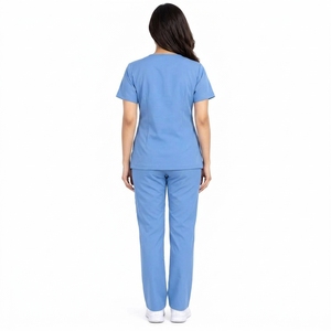Ensemble de blouses et pantalons de travail confortables en tissu respirant pour infirmières, uniforme médical léger pour femmes, vêtements de travail médicaux. - Product Image 3