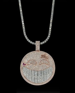 Pendentif Fleur Moissanite VVS Iced Out / Pendentif Iced Out / Pendentif Hip-Hop / Pendentif Dog Tag / Pendentif Initiales - Product Image 1