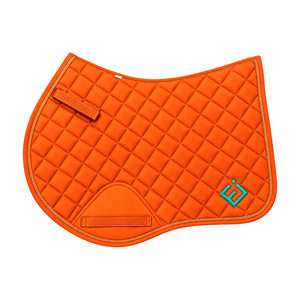 Tapis de selle de dressage matelassé Orange Diamond en nylon et polyester pour l'équitation - Product Image 1