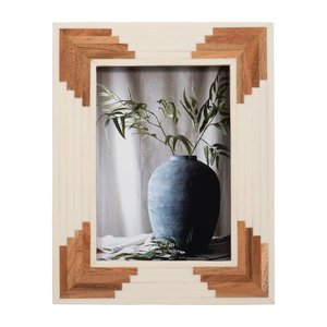 Marco de Fotos Personalizado Hecho a Mano con Incrustaciones de Madera y Hueso, Elegante Portafotos Artesanal para Regalos de Aniversario y Cumpleaños - Product Image 1